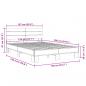 Preview: Bettgestell Schwarz 135x190 cm Holzwerkstoff und Metall