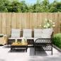 Preview: 2-tlg. Garten-Sofagarnitur mit Auflagen Schwarz Poly Rattan