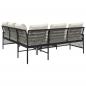 Preview: 2-tlg. Garten-Sofagarnitur mit Auflagen Schwarz Poly Rattan