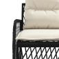 Preview: 2-tlg. Garten-Sofagarnitur mit Auflagen Schwarz Poly Rattan