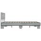 Preview: Bettgestell Grau Sonoma 140x200 cm Holzwerkstoff und Metall