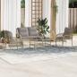 Preview: ARDEBO.de - 4-tlg. Garten-Sofagarnitur mit Kissen Beige Poly Rattan
