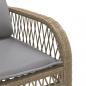 Preview: 4-tlg. Garten-Sofagarnitur mit Kissen Beige Poly Rattan