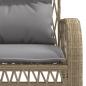 Preview: 4-tlg. Garten-Sofagarnitur mit Kissen Beige Poly Rattan