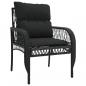 Preview: 4-tlg. Garten-Sofagarnitur mit Kissen Schwarz Poly Rattan