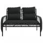 Preview: 4-tlg. Garten-Sofagarnitur mit Kissen Schwarz Poly Rattan