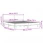 Preview: Bettgestell Braun Eichen-Optik 200x200 cm Holzwerkstoff Metall