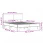 Preview: Bettgestell Schwarz 135x190 cm Holzwerkstoff und Metall