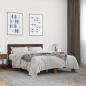 Preview: Bettgestell Braun Eichen-Optik 135x190 cm Holzwerkstoff Metall