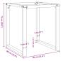 Preview: Esstisch-Gestell in O-Form 60x60x73 cm Gusseisen