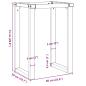 Preview: Esstisch-Gestell in O-Form 60x50x73 cm Gusseisen