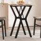 Preview: ARDEBO.de - Esstisch-Gestell in Y-Form 40x40x73 cm Gusseisen