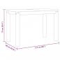 Preview: Esstisch Panama Grau 117x60x75 cm Massivholz Kiefer