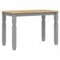 Preview: Esstisch Corona Grau 112x60x75 cm Massivholz Kiefer