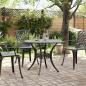 Preview: Gartentisch Schwarz Ø90x75 cm Aluminiumguss