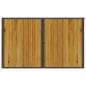 Preview: Gartentisch mit Holzplatte Schwarz 110x68x70 cm Poly Rattan
