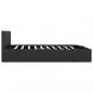 Preview: Stauraumbett Hydraulisch Dunkelgrau Stoff 180×200 cm