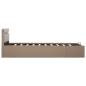 Preview: Stauraumbett mit LED Cappuccino-Braun Kunstleder 140×200cm