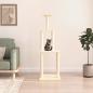 Preview: ARDEBO.de - Kratzbaum mit Sisal-Kratzsäulen Creme 149 cm