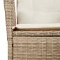 Preview: ARDEBO.de - 7-tlg. Garten-Essgruppe mit Kissen Beige Poly Rattan