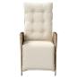 Preview: Gartensessel mit Fußteil 2 Stk. Verstellbar Beige Poly Rattan