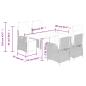 Preview: 5-tlg. Garten-Essgruppe mit Kissen Braun Poly Rattan