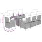 Preview: 9-tlg. Garten-Essgruppe mit Kissen Schwarz Poly Rattan