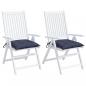 Preview: Stuhlkissen 2 Stk. Marineblau 40x40x7 cm Oxford-Gewebe