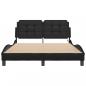 Preview: Bettgestell mit LED Schwarz 140x190 cm Kunstleder