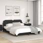 Preview: Bettgestell mit LED Schwarz 160x200 cm Kunstleder