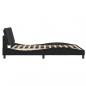 Preview: Bettgestell mit LED Schwarz 160x200 cm Kunstleder