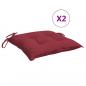 Preview: Stuhlkissen 2 Stk. Weinrot 40x40x7 cm Oxford-Gewebe