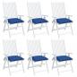 Preview: Stuhlkissen 6 Stk. Blau 40x40x7 cm Oxford-Gewebe