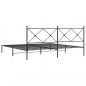 Preview: Bettgestell mit Kopfteil Metall Schwarz 193x203 cm