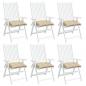 Preview: Stuhlkissen 6 Stk. Beige 40x40x7 cm Oxford-Gewebe