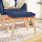Preview: ARDEBO.de - Fußhocker Blau 45x29,5x35 cm Stoff und Kunstleder