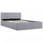 Preview: Stauraumbett Hydraulisch Hellgrau Stoff 120×200 cm 