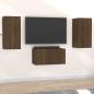 Preview: ARDEBO.de - 3-tlg. TV-Schrank-Set Braun Eichen-Optik Holzwerkstoff