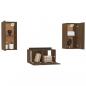 Preview: 3-tlg. TV-Schrank-Set Braun Eichen-Optik Holzwerkstoff