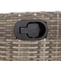 Preview: 7-tlg. Garten-Essgruppe mit Kissen Grau Poly Rattan