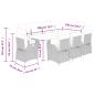 Preview: 9-tlg. Garten-Essgruppe mit Kissen Braun Poly Rattan