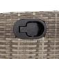 Preview: 7-tlg. Garten-Essgruppe mit Kissen Grau Poly Rattan