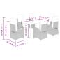 Preview: 7-tlg. Garten-Essgruppe mit Kissen Beige Poly Rattan