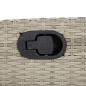Preview: 7-tlg. Garten-Essgruppe mit Kissen Hellgrau Poly Rattan