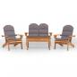 Preview: 4-tlg. Garten-Lounge-Set Adirondack Massivholz Akazie