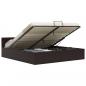 Preview: Bett mit Bettkasten Hydraulisch LED Grau Kunstleder 180x200 cm
