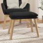 Preview: ARDEBO.de - Fußhocker Schwarz 45x29,5x35 cm Samt