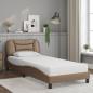 Preview: Bett mit Matratze Cappuccino-Braun 90x200 cm Kunstleder