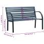 Preview: Gartenbank Grau 112 cm Massivholz Tanne