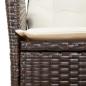 Preview: Gartensessel mit Kissen 2 Stk. Verstellbar Braun Poly Rattan